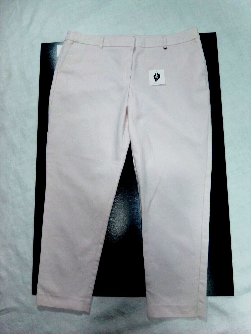 Jones New YORK Signature Grace Ankle Pale Pink Cotton Carpi Pants Size 14